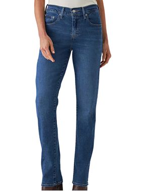 Calça Jeans Straight Levi's 724 (LB7240059) Feminina com Elastano T. 38/44