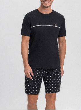 Pijama Curto Mensageiro Dos Sonhos 0132162 Masculino Estampado Algodão T. M/GG