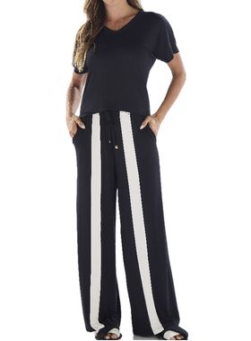 Pijama Longo Pzama 100261 Feminino Decote V Recortes Viscolycra T. P/GG