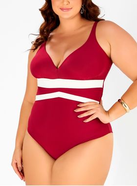 Maiô Modelador Banho de Mar 617.577 Feminino Zero Barriga Bicolor Microfibra T. 44/54