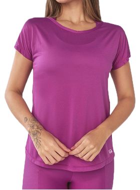 Camiseta Manga Curta Delrio Sport V650422 Feminina Tule e Poliamida T. P/GG