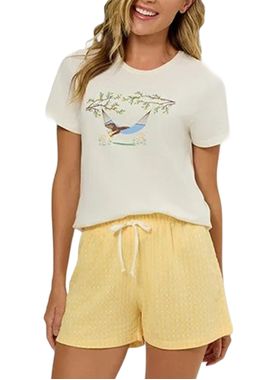 Short Doll Bela Notte 10011643 Feminino Xadrez Salsicha Algodão T. P/GG