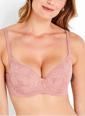 Sutiã Up Lift Liz 51295 Soft Beauty Com Bojo e Aro Rendado Taça D T. 40D/44D