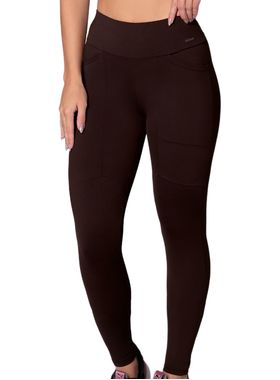 Calça Legging Selene Sport 24668.001 Feminina Fitness Recorte e Bolso Lateral Microfibra T. P/GG