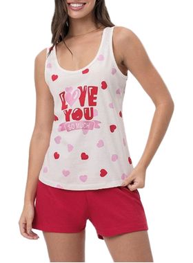 Short Doll Mensageira da Paz 033478 Feminino Estampa Love Algodão  T. M/GG