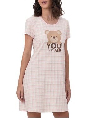 Camisola Curta Mensageira da Paz 032144C Feminina Xadrez Meia Malha T. M/GG