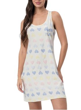 Camisola Curta Mensageira da Paz 032146C Feminina Estampa Corações Algodão T. M/GG