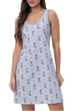 Camisola Curta Mensageira da Paz 032141C Feminina Estampa Dogs Algodão T. M/GG