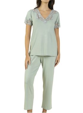 Pijama Capri Inspirate 130450 Feminino Renda e Viscose T. P/GG