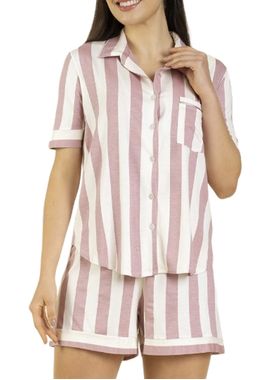 Short Doll Inspirate 114170 Feminino Americano Listado Visco Confort T. P/GG