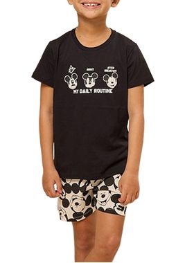 Pijama Curto Disney 52.03.0043 Infantil Mickey Algodão T. 04/08
