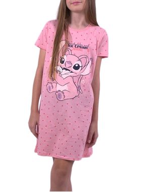 Camisola Curta Disney 56.42.0007 Juvenil Stitch Algodão T. 10/14