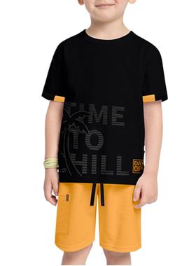 Conjunto Curto Kyly 1001351 Infantil Menino Estampado Algodão T. 04/08