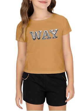 Conjunto Curto Kyly 1001313 Infantil Menina Estampa 3D Algodão T. 04/08