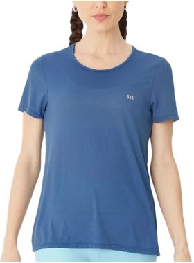Blusa Manga Curta Malwee Sport 1000132780 Feminina Microfuros Dry Poliamida T. P/GG
