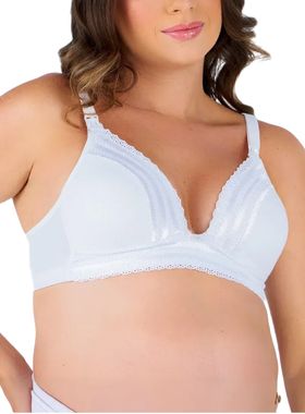 Sutiã Amamentação Love Secret 8011012 Com Bojo Cotton e Renda T. 42/48