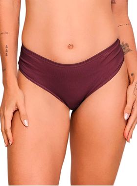 Kit/2 Calcinha Biquíni Econfort KT 02 0004 Midi Lisa Algodão T. P/GG