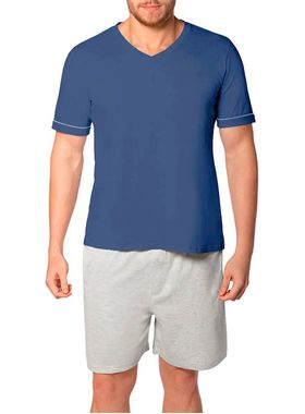 Pijama Curto Lupo 28000-001 Masculino Gola V Algodão T. P/XG