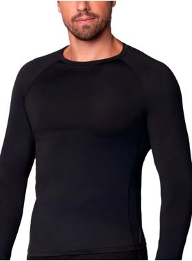 Camiseta Manga Longa Selene Sport 22015.001 Masculina Fitness Poliamida T. P/GG