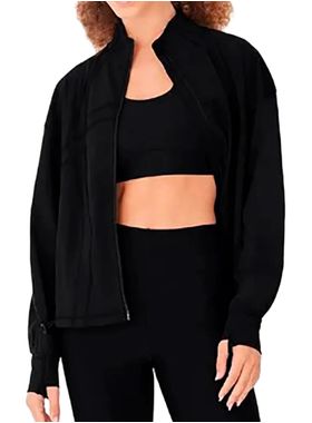 Jaqueta Enfim 1000124740 Feminina Active Com Zíper Poliéster T. P/GG