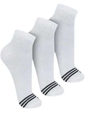 Kit/3 Meia Cano Curto Trifil T5043K Infantil Esportiva Listras Algodão T. 31/34